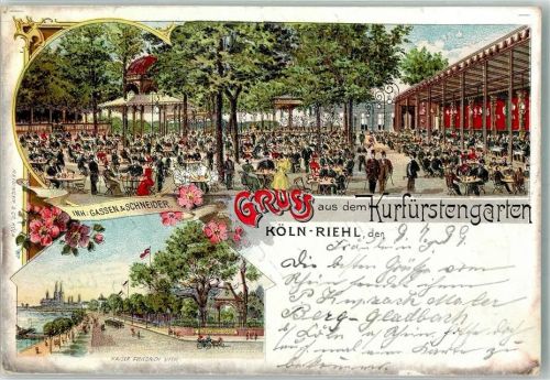 Köln Riehl 503 1899 Gasthaus Etablissement Die Kurfürstenanlagen Gartenwirtschaft