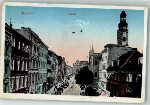 Glogau 1917 Marktplatz Feldpost WK I