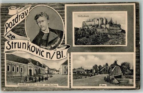 Prachatice Strunkovice nad Blanici Burg Helfenburk Brücke Rathaus