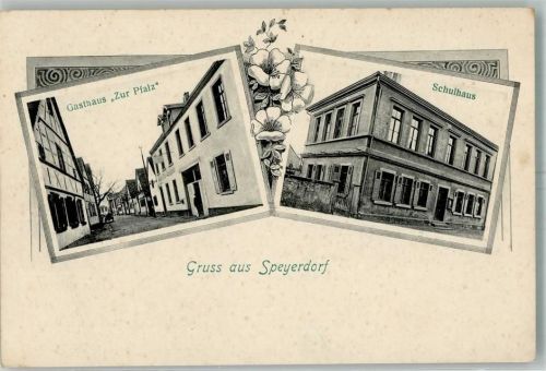 Lachen-Speyerdorf 1919 Gasthaus zur Pfalz Schule