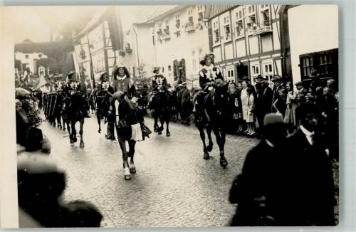Mengeringhausen Schützenumzug um 1930 Reiter Ort handschriftlich