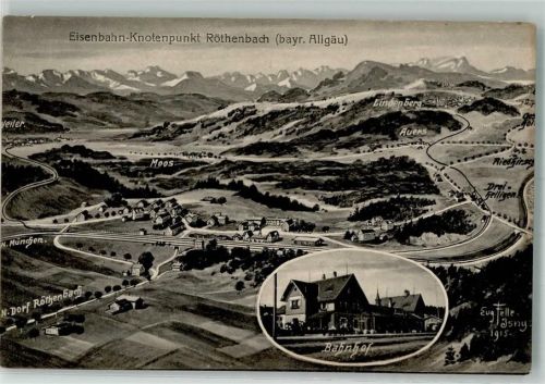 Röthenbach Eisenbahn-Knotenpunkt Röthenbach Bahnhof Atelier Eug. Felle-Isny