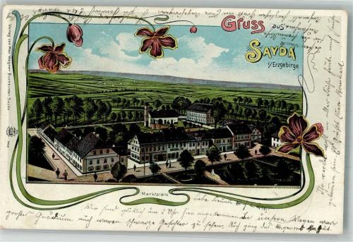 Sayda 1904 Marktplatz