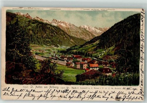 St. Anton 1902 sign. Reisch