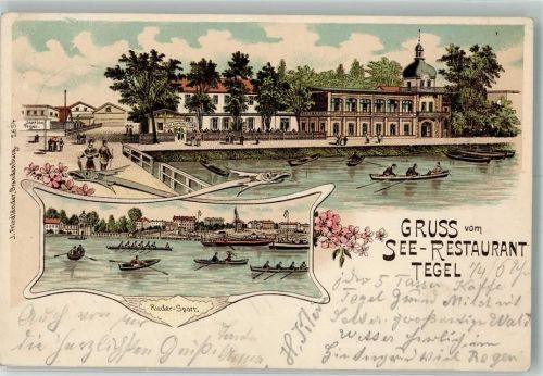 Tegel 1900 Gasthaus See-Restaurant Ruderteich Ruder-Sport