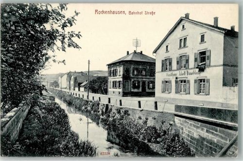 67806 W6760 Rockenhausen 1915 - Bahnhofstraße Gasthaus Dinebloch Dorfbach