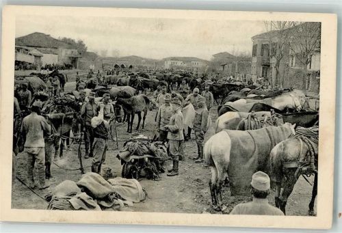 Shkodra 1916 WK I Truppenlager Marktplatz