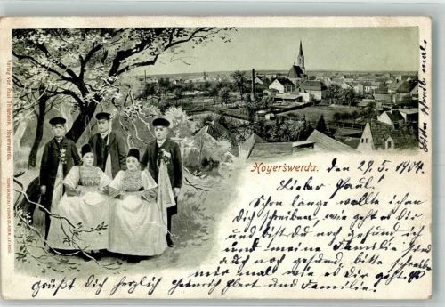 Hoyerswerda 1904 Volkstrachten Baumblüte