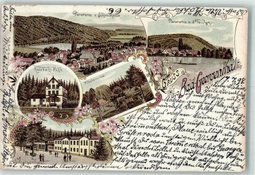 Georgenthal 1898 Rodebachs-Mühle Klosterruine Gasthaus Schützenhaus