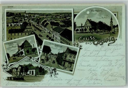 Coswig 1898 Breiterweg Bahnhof Friederikenstraße Marktplatz