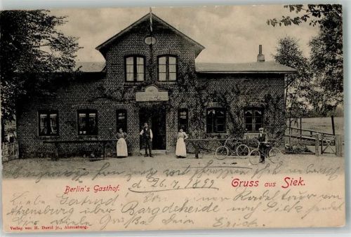 Siek 1899 Berlin`s Gasthaus Fahrrad
