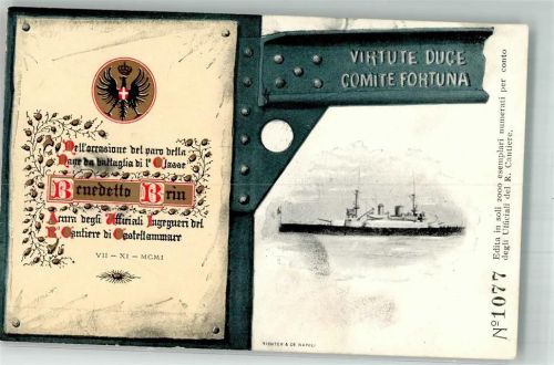 1900 Benedetto Brin Propaganda Text Virtute Duce Comite Fortuna Kriegsschff