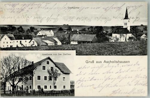 Ascholtshausen 1914 Gasthaus Jos. Daffner