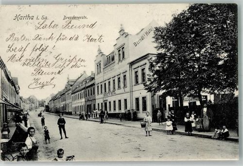 Hartha 1906 Dresdnerstraße Berndt's Hotel Kinder