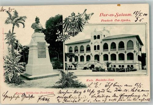1900 Daressalaam Kaiser Wilhelm Denkmal , Bezirksamt Verlag Vincenti Nr. 30
