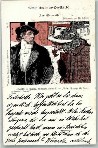 1899 Nr. 12 Aus Bayreuth sign. W. Schulz + Adelskorrespondenz