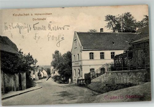 06679 O4851 Keutschen 1911 - Dorfstraße Gasthaus Grünert