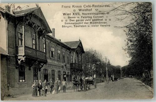 Wien 1912 Cafe Gasthaus Waldhof Neuwaldeggstrasse 55