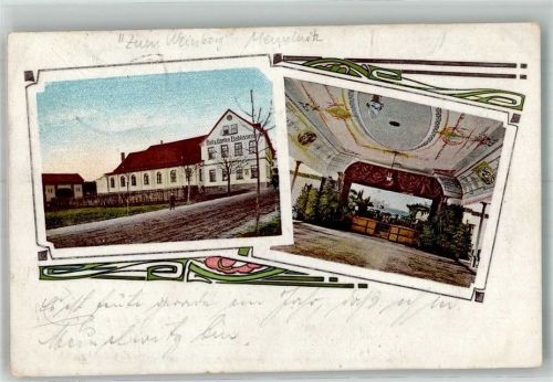 Meuselwitz 1915 Konzert-Etablissement Zum Weinberg Bühnensaal