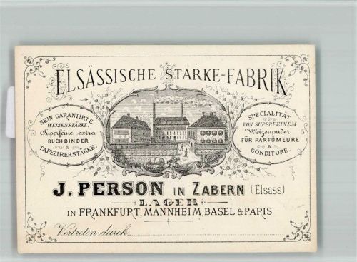 Saverne 1880 Elsässische Stärke Fabrik keine AK Lithographie