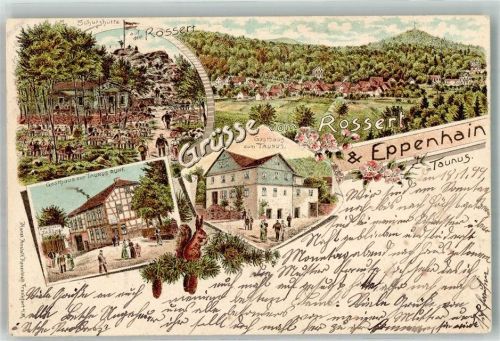 Eppenhain 1899 Gasthaus zur Taunus Ruhe Schützhütte Rossert Gasthaus zum Taunus