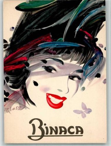 Basel 1949 sign. Glaser , Otto aus der Schweiz Werbung für die Zähne Binaca