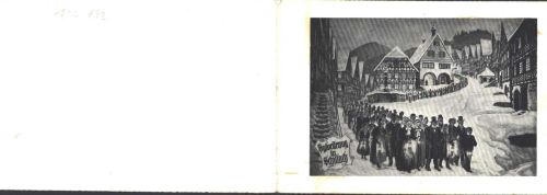 Schiltach Silvesterzug Weihnachten Neujahrsgruss; KEINE AK, Bild aufgeklebt, ca. 31,1x10,6 cm aufgeklappt