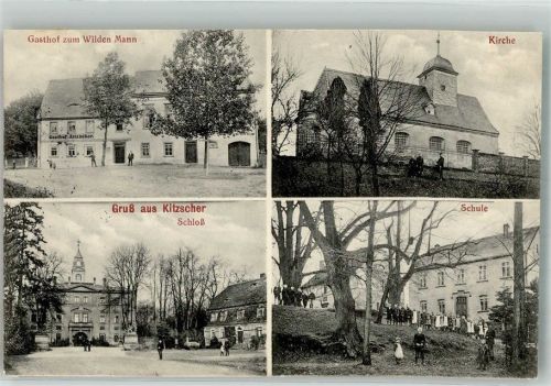 Kitzscher Kirche Gasthaus zum Wilden Mann Schule Schloss
