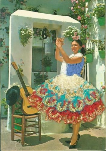 Flamenco echte Spitze echte Stickerei