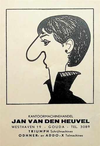Gouda Werbung Büromaterial Nase und Gesicht teils als echte Kette