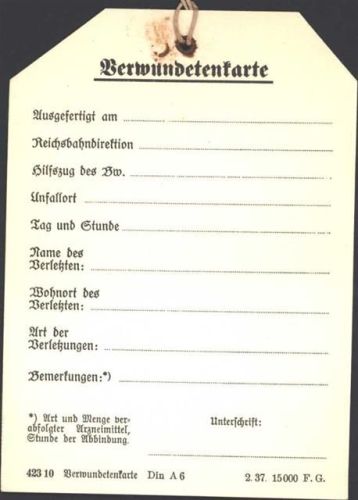 Verwundetenkarte