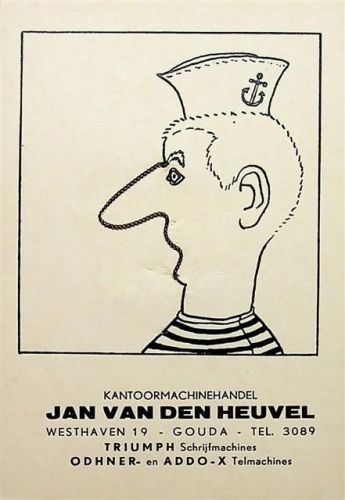 Gouda Werbung Büromaterial Nase und Gesicht teils als echte Kette