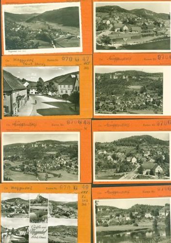 Muggendorf Lot mit 13 AK Musterkarten Original aus Metzarchiv Bestellvorgänge und Auflagenzahlen