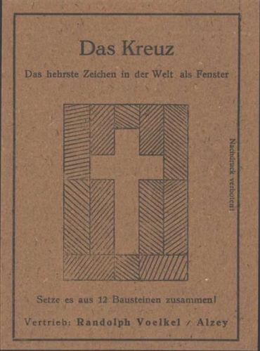 Bastel-AK, Teile ausbrechbar, Das Kreuz Feldpost WK I / WK II