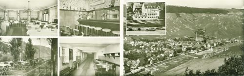 Kröv Hotel Bechtel Innen-und Aussenansicht Klappkarte