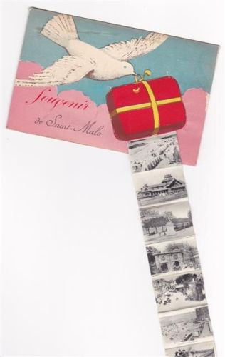 Saint-Malo ausziehbarer Papierstreifen Taube Geschenk