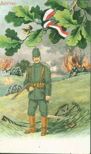 Schützen Oblate aufgeklebt