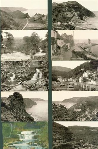 Lynmouth Lot mit 16 AK Linten Schloss Lyntal