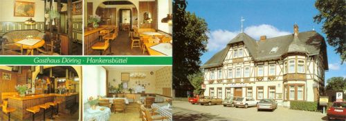 Hankensbüttel Gasthaus Döring Innen- und Aussenansicht Klappkarte
