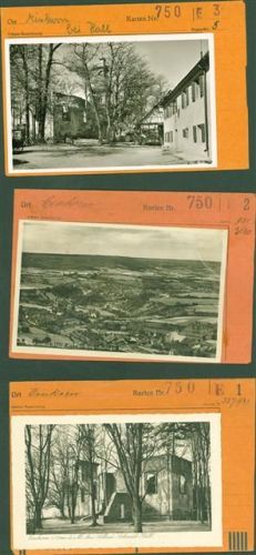 Einkorn Lot mit 3 AK Musterkarten Original aus Metzarchiv Bestellvorgänge und Auflagenzahlen
