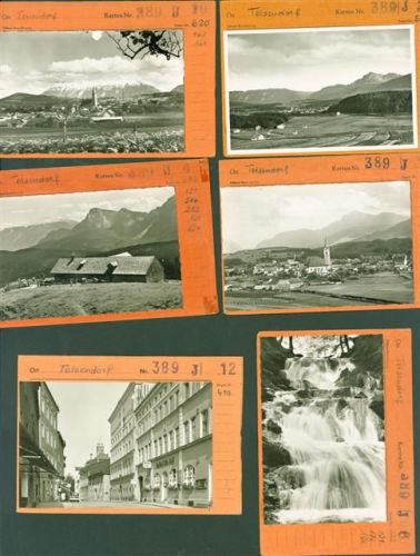 Teisendorf Lot mit 6 Musterkarten Original aus dem Metzverlag Bestellvorgänge Auflagenzahlen