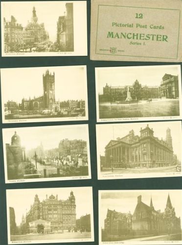 Manchester Lot mit 11 AK Serie I Originalumschlag