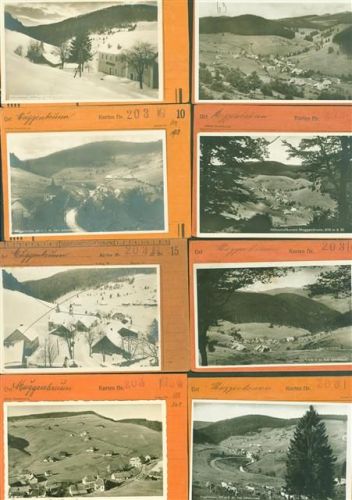 79674 W7868 Muggenbrunn Lot mit 21 AK Musterkarten Original aus Metzarchiv Bestellvorgänge und Auflagenzahlen