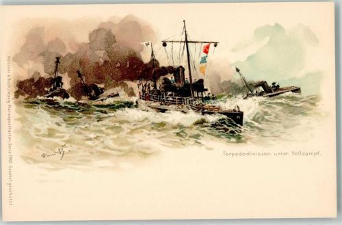 1899 Torpedodivision Meissner u. Buch Serie 1000 Marine AK