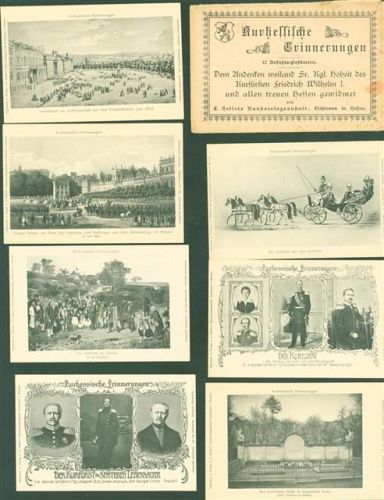 Hessisch Lichtenau Lot mit 11 AK Kurfürst Wilhelm I. Kurhessische Erinnerungen Serie Verlag G. Heller Originalumschlag Ort lt. Verlag