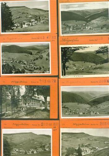 79674 W7868 Muggenbrunn Lot mit 21 AK Musterkarten Original aus Metzarchiv Bestellvorgänge und Auflagenzahlen