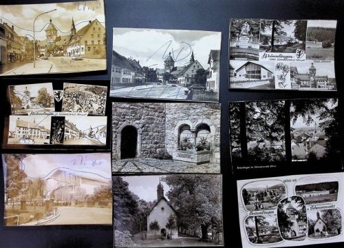 Bräunlingen Lot mit 12 AK und 5 Fotos Originale aus dem Cramer-Archiv
