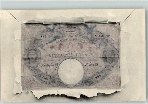 1900 Durchbrochene Papierwand Cinquante Francs AK