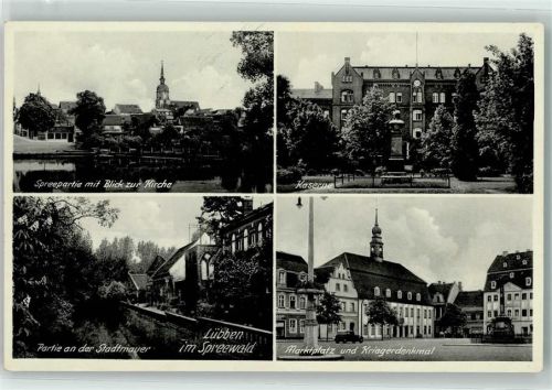 Lübben Spree Kirche Kaserne Stadtmauer Marktplatz Kriegerdenkmal
