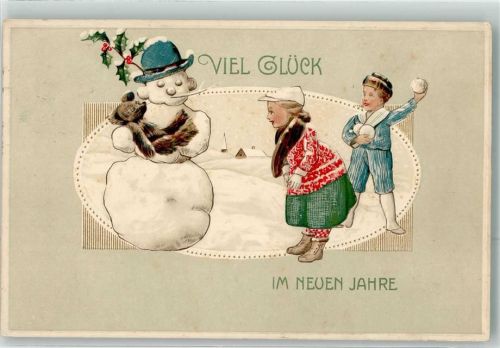 Neujahr Teddybär Kinder Verlag Erika Nr.4719